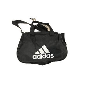 Adidas Defender Small 16"x10"x8" Black White Duffel Gym Bag